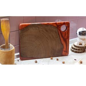 Planche à découper en bois de résine naturelle, fabriquée en bois d'acacia et en bois de manguier, offrant une surface lisse pour un usage quotidien - Product Image 1