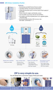 Portable 75GPD RO système comptoir filtre à eau à changement rapide Installation facile électrique usage domestique en plastique - Product Image 5