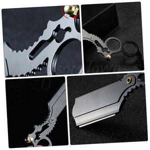 Custom Logo Straight Razor With Folding Handle And Premium Blade For Grooming <b>Sets</b> - Product Image 3