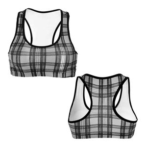 Soutien-gorge de sport sublimé élégant pour femmes grandes tailles, confortable, soutien moyen pour la remise en forme, la course à pied et les séances de sport à la salle de sport, vêtements de yoga actifs. - Product Image 2