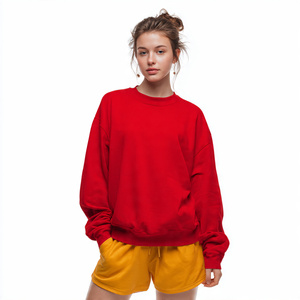 Sudadera holgada con hombros caídos para mujer, sudadera de lana de invierno 400 GSM, ropa para correr para mujer, sudaderas de gran tamaño para mujer - Product Image 2