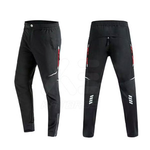 Pantalon de cyclisme pour homme, coupe régulière, respirant, séchage rapide, longueur longue, impression réfléchissante, 100% coton, 160g, pour adultes - Product Image 1