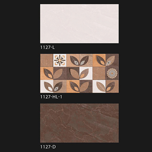 Carreaux muraux de luxe 300x600mm brillants de qualité supérieure, antibactériens, imitation pierre, texture intérieure, accent pour appartements, hôtels - Product Image 1