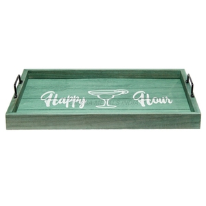 Juego de bandejas de madera de último diseño en refrescante color azul cielo con forma rectangular y tema de verano perfecto para la decoración de temporada - Product Image 5