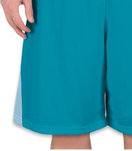 Custom Blue Sports <b>Shorts</b> with <b>White</b> Side Panel Quick Dry Breathable Polyester Athletic Gym <b>Shorts</b> for <b>Men</b> - Product Image 2