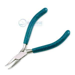 Alicates ergonómicos profesionales de punta doblada de 5 pulgadas, herramienta de fabricación de joyas de acero inoxidable, abalorios, envoltura de alambre, artesanía, suministro al por mayor - Product Image 3