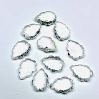 Perles en cristal de quartz en forme de feuille sculptées, 2 à 5 pièces, pierres précieuses naturelles en forme de poire, 16x10 mm, vente en gros pour la fabrication de bijoux, pierres en vrac
