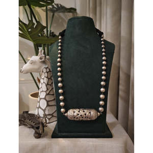 จี้ห้อยคอแบบชนเผ่า ชิไท จัลลี ดีไซน์คลาสสิก สไตล์ศาสนา ทันสมัย สายทองแดงประดับอเมทิสต์ เพชร ไข่มุก มาราต์ มาลา สำหรับงานแต่งงาน - Product Image 1