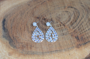 Blanc arc-en-ciel pierre de lune 925 en argent Sterling fait à la main pierre de naissance boucle d'oreille cadeau chrétien pour anniversaire usine en gros - Product Image 4