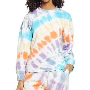 Sweat à capuche tie-dye 2026 en gros, haute qualité, coton uni, personnalisable, pour femmes et hommes, hiver, surdimensionné, tissu tie-dye - Product Image 1