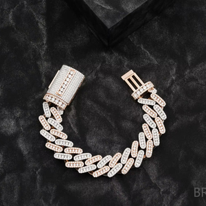 New Design Iced Out Lab Grown Jewelry Two Row VVS Lab Grown Cuban Link Chain Bracelet <b>for</b> <b>Sale</b> From India - Product Image 1