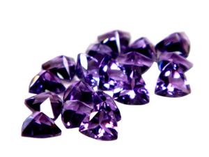 Accesorios de joyería DIY de alta calidad, amatista púrpura Natural, corte facetado, piedra preciosa suelta en forma de trillón para la venta de joyería - Product Image 3