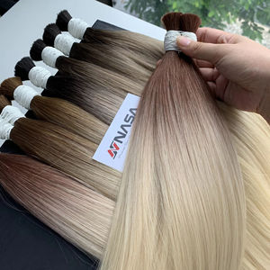 Precio al por mayor Extensiones de cabello a granel Fuerte y sin enredos Doble ahogamiento 100 gramos Colores claros 26 pulgadas - Product Image 1