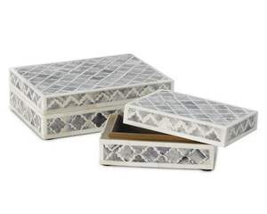 Premium Tabletop Jewelry <b>Box</b> Hand Inlaid Bone Luxury Art Deco Home Decor <b>Storage</b> Velvet Lining Easter Sympathy Birthday - Product Image 5