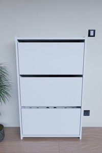 Meuble à chaussures moderne et durable en panneaux de particules avec étagère de rangement pour l'entrée, le salon, le couloir et l'hôtellerie - Product Image 5