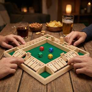 Jeu de table portable 4 joueurs Shut the Box, plateau en carton personnalisable avec logo et impression sur mesure pour les fêtes - Product Image 2