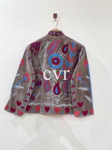 Hand Embroidered Eco-Friendly Suzani Velvet Uzbek Outerwear Handmade Velvet Suzani Women's Luxury Coat Winter Boho for Party We - Product Image 3