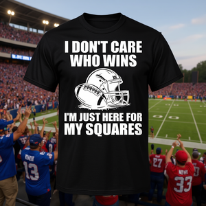 Non mi importa chi vinca, sono solo qui per i miei quadrati - T-shirt promozionale - Product Image 3