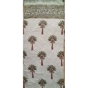 Vinayakam Export Double <b>Bed</b> Jaipuri Hand <b>Block</b> Printed Cotton Quilts Summer Bedspreads Embroidered Patchwork Kantha Designs - Product Image 6