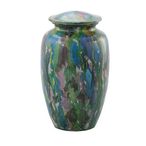 Urna de cremación con relieve de flor de aluminio, urna de cremación recubierta de esmalte, diseño moderno, cenizas funerarias, la mejor calidad - Product Image 4