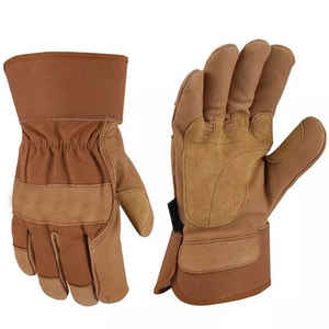 Gants de gréeur de travaux de Construction industriels ignifuges nouveauté gants de travail en cuir de vachette de qualité supérieure avec manchette de sécurité - Product Image 1