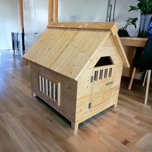 Moderno Versatile cane in legno massello e gabbia per animali domestici per interni/esterni giochi e casa di stoccaggio con motivi animali in legno massello mobili per animali - Product Image 3