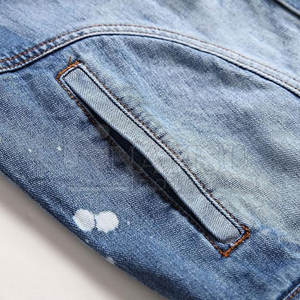 Chaqueta vaquera ligera de alta calidad para hombre, diseño personalizado, tela de lona, decoración bordada, transpirable, Reversible, unidad individual - Product Image 5