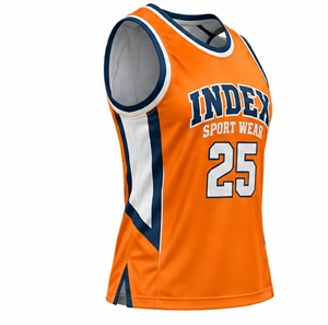 Camiseta de Baloncesto Naranja para Mujer, Sin Mangas, Cuello Redondo, Número 25, Bloques de Color, Transpirable - Product Image 3
