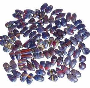 Par de piedras preciosas de tigre de hierro natural, precio al por mayor de India, par de cabujones naturales de alta calidad, uso de piedras preciosas naturales, fabricación de joyas - Product Image 1