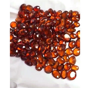 Haute Qualité 160 Pcs 10mm-14mm Coupe Ovale Naturel Hessonite Grenat Orange Facette Lâche US $127.22 pour 506 Cts Iroc Sales Lot - Product Image 4