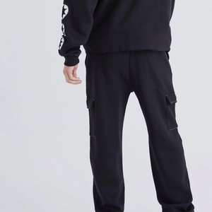 Mens <b>Oversized</b> Cotton Tracksuit Two Piece Set Full Zip Hoodie <b>Joggers</b> With Puff Print - Product Image 3