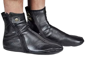 Calcetines tobilleros de cuero con cremallera para mujer, calcetín de invierno - Product Image 2