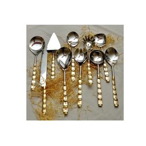 Ensemble de couverts élégants en acier inoxydable avec vernis miroir pour la cuisine Ensemble de 6 couverts de service à salade en métal de taille personnalisée pour la maison - Product Image 3