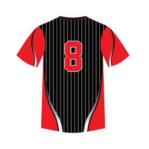 Prix de gros, maillots de baseball personnalisés avec nom et numéro de joueur imprimés par sublimation, entièrement boutonnés, en tissu mesh 100% polyester - Product Image 3
