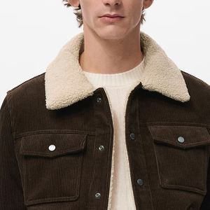 <b>Corduroy</b> <b>Jacket</b> Latest High Quality Men's Long Sleeve With Buttoned Cuffs Adjustable Hem With Button Customized Logo Design 2026 - Product Image 3