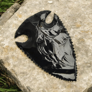 Obsidienne noire grosse pointe de flèche pierre précieuse naturelle agate pointe de flèche fabricants fournisseurs - Product Image 3