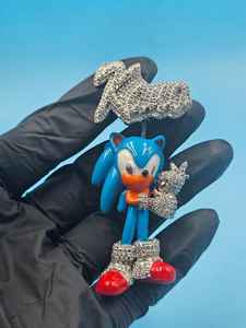 จี้เพชรโมอิสซาไนต์ทรงกลมแบบกำหนดเองลายการ์ตูนเคลือบเงา สไตล์ฮิปฮอป เงินแท้ 925 ขายส่งเครื่องประดับจี้และชาร์มคุณภาพ - Product Image 4