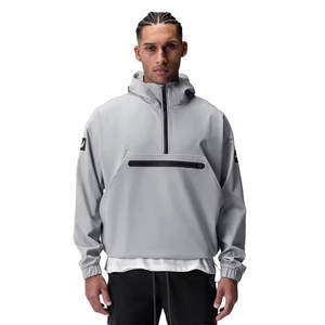 Veste coupe-vent respirante imperméable en toile à manches longues pour homme pour les activités de plein air, fermeture éclair personnalisable, course à pied - Product Image 4