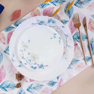Service de table en porcelaine bleue à motifs floraux, 33 pièces, design classique, écologique, personnalisation pour les services de restauration des hôtels - Product Image 1