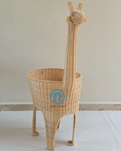 Giraffe Shaped Storage <b>Basket</b> Eco-friendly Rattan <b>Toys</b> <b>Baskets</b> Rattan <b>Basket</b> for Kid's Room Made in Vietnam with Wholesale Price - Product Image 4