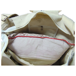 Bolso de compras de lona de algodón blanco estilo logotipo personalizado Lowellcraft al mejor precio mango de cierre de cremallera ecológico directamente - Product Image 4