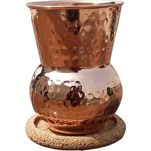 Taza de barril de cobre martillado de diseño turco Metal de calidad premium disponible en diferentes estilos - Product Image 1