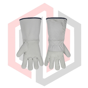 Guantes de Soldadura Básicos Resistentes al Calor, de Cuero Resistente, Antidesgarros, Anti-Cortes, para Bomberos, 11 oz de Grosor, Antiestáticos - Product Image 5