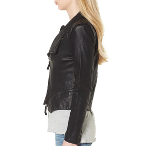 New Fashion Comfortable Premium Women's <b>Winter</b> <b>Leather</b> <b>Jacket</b> Breathable Front Logo Streetwear Solid Color Casual Wear - Product Image 4