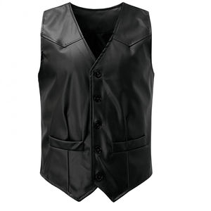 Breathable OEM Custom Design Sleeveless Jacket Winter Outwear Jackets <b>Men</b> Leather <b>Vest</b> With Custom LOGO Polyester Filling - Product Image 3