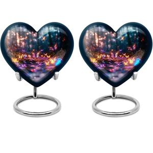 Hermosa vista con mariposas Urnas de 3 pulgadas Urna Juego de 2 - Product Image 1