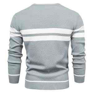 Sudadera para Hombre Color Gris con Línea Blanca, Diseño Transpirable, 100% Algodón Felpa, Sudadera para Hombre con Logotipo Personalizado - Product Image 2