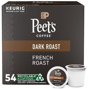 Peet's Coffee, Dark Roast Keurig K-Cup Pods, 100% Arabica Coffee - French Roast 54 Count - Product Image 1