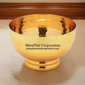 Frutero de Metal de lujo de diseño moderno, Plato decorativo pulido de oro brillante, cuenco de servicio multiusos para fiestas, fechas, Chocolate - Product Image 3