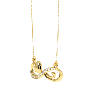 AJRETAIL จี้รูปหัวใจอินฟินิตี้-0.14 กะรัต เพชรธรรมชาติ สี HI ความสะอาด VS-SI ชุบทองโรสโกลด์ - Product Image 4